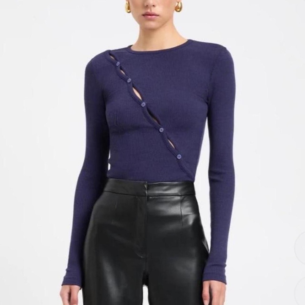 Kookai Asymmetrical Merino Wool Top